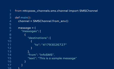 SMS送信APIのサンプルコード（Python）