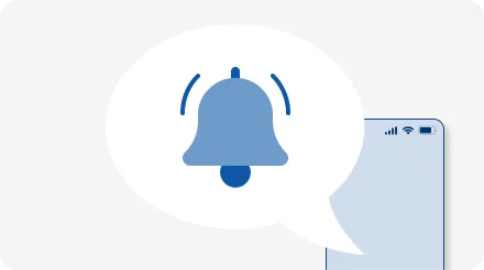 業務連絡の通知をSMSで送るイメージ